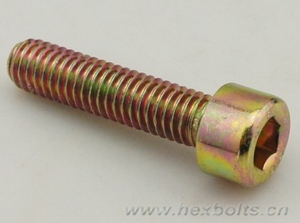 yellow zinc plated socket drive screw